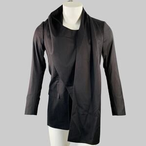 DIOR HOMME by KRIS VAN ASSCHE AW10 Size XS Black Wool Cashmere Scarf Coat